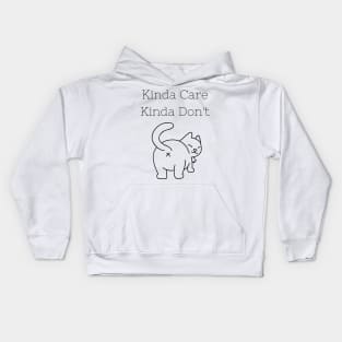 Kinda Care Kinda Don't Kids Hoodie